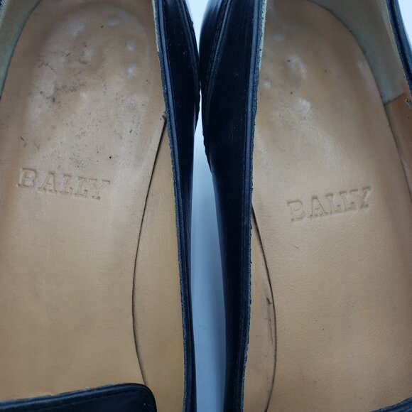 Bally Kitten Heels 6 Womens Slip On Leather Pumps Black - Picture 4 of 8